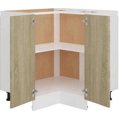 Corner Bottom Cabinet Sonoma Oak 75.5x75.5x80.5 Cm Engineered Wood VidaXL 5 Corner Bottom Cabinet Sonoma Oak 75.5x75.5x80.5 Cm Engineered Wood VidaXL - Image 5