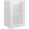 Hanging Glass Cabinet High Gloss White 40x31x60 Cm Engineered Wood VidaXL