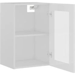 Hanging Glass Cabinet High Gloss White 40x31x60 Cm Engineered Wood VidaXL 9 Hanging Glass Cabinet High Gloss White 40x31x60 Cm Engineered Wood VidaXL -Vonshef shop 30336098 5