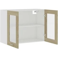 Hanging Glass Cabinet Sonoma Oak 80x31x60 Cm Engineered Wood VidaXL 9 Hanging Glass Cabinet Sonoma Oak 80x31x60 Cm Engineered Wood VidaXL -Vonshef shop 30336103 5
