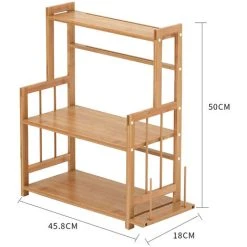 Livingandhome Large 3 Tier Wood Spice Rack Jar Bottle Display Unit -Vonshef shop 30932147 5