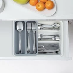 Relaxdays Cutlery Tray, Extendable, 7 Compartments For Silverware & Kitchen Utensils, HWD 6x23.5x31.5 Cm, Grey 6 Relaxdays Cutlery Tray, Extendable, 7 Compartments For Silverware & Kitchen Utensils, HWD 6x23.5x31.5 Cm, Grey -Vonshef shop 31798461 2