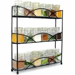 Maison & White 3 Tier Herb & Spice Rack Black M&W