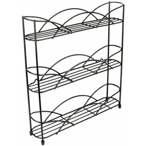 Maison & White 3 Tier Herb & Spice Rack Black M&W 2 Maison & White 3 Tier Herb & Spice Rack Black M&W - Image 2