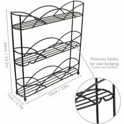 Maison & White 3 Tier Herb & Spice Rack Black M&W 8 Maison & White 3 Tier Herb & Spice Rack Black M&W -Vonshef shop 32127574 4