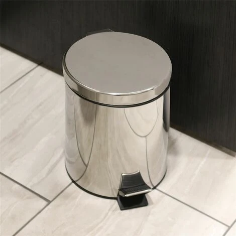 Maison & White 5L Pedal Bin Stainless Steel M&W 3 Maison & White 5L Pedal Bin Stainless Steel M&W - Image 3