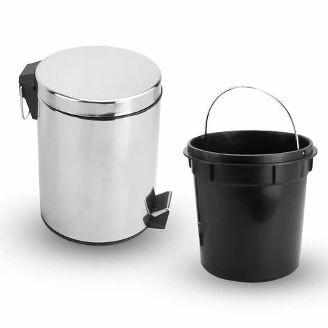Maison & White 5L Pedal Bin Stainless Steel M&W 4 Maison & White 5L Pedal Bin Stainless Steel M&W - Image 4