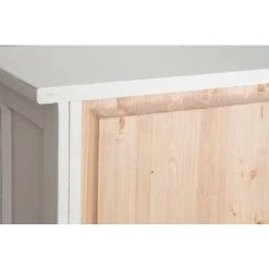 BISCOTTINI Country-style Solid Lime Wood Antiqued Finish W68xDP25xH130 Cm Sized Display Case Cabinet. Made In Italy -Vonshef shop 32366182 4