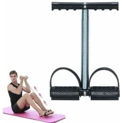 Devenirriche Elastic Sit Up Pull Rope Spring Tension Pedal Abdomen Leg Exerciser Tummy Trimmer Equipment Bodybuilding Home Gym Arm Waist Sport Fitness Stretching Slimming Workout, Black