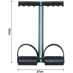 Devenirriche Elastic Sit Up Pull Rope Spring Tension Pedal Abdomen Leg Exerciser Tummy Trimmer Equipment Bodybuilding Home Gym Arm Waist Sport Fitness Stretching Slimming Workout, Black -Vonshef shop 32702822 5