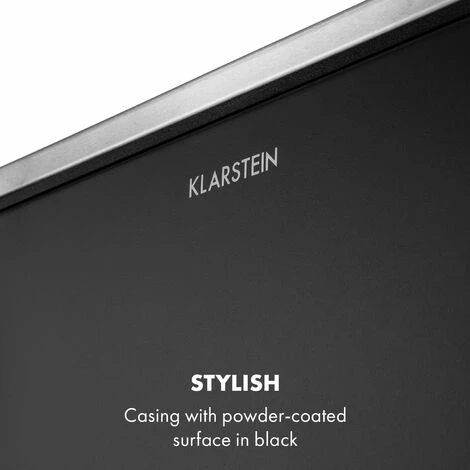 Klarstein Trash Gordon Pedal Bin 30L / 2x15L Noiseless PP Stainless Steel Black 4 Klarstein Trash Gordon Pedal Bin 30L / 2x15L Noiseless PP Stainless Steel Black - Image 4