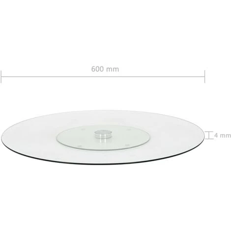 Devenirriche Rotating Serving Plate Transparent 60 Cm Tempered Glass 5 Devenirriche Rotating Serving Plate Transparent 60 Cm Tempered Glass - Image 5