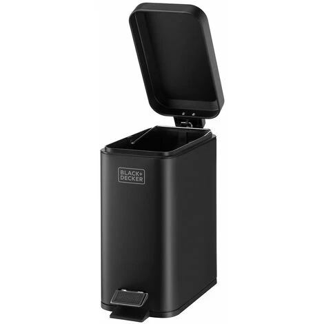 BlackDecker BLACK+DECKER BXBN0007E 5L Pedal Bin With Soft Close Lid, Stainless Steel, 30cm X 14cm X 29cm 3 BlackDecker BLACK+DECKER BXBN0007E 5L Pedal Bin With Soft Close Lid, Stainless Steel, 30cm X 14cm X 29cm - Image 3