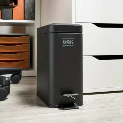 BlackDecker BLACK+DECKER BXBN0007E 5L Pedal Bin With Soft Close Lid, Stainless Steel, 30cm X 14cm X 29cm 8 BlackDecker BLACK+DECKER BXBN0007E 5L Pedal Bin With Soft Close Lid, Stainless Steel, 30cm X 14cm X 29cm -Vonshef shop 34360691 4