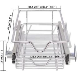 Pull-Out Wire Baskets 2 Pcs Silver 300 Mm VidaXL 7 Pull-Out Wire Baskets 2 Pcs Silver 300 Mm VidaXL -Vonshef shop 3507337 3
