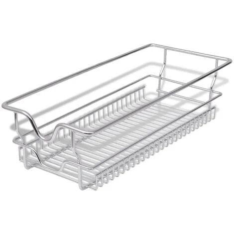 Pull-Out Wire Baskets 2 Pcs Silver 300 Mm VidaXL 4 Pull-Out Wire Baskets 2 Pcs Silver 300 Mm VidaXL - Image 4