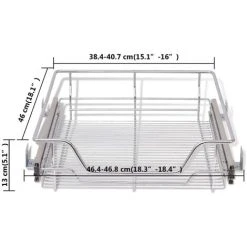 Pull-Out Wire Baskets 2 Pcs Silver 500 Mm VidaXL 7 Pull-Out Wire Baskets 2 Pcs Silver 500 Mm VidaXL -Vonshef shop 3507339 3