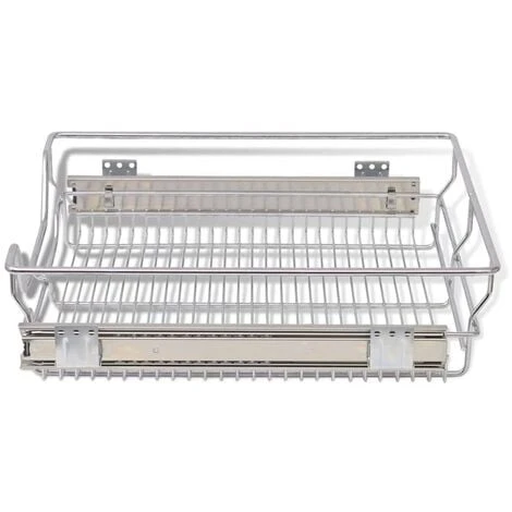 Pull-Out Wire Baskets 2 Pcs Silver 500 Mm VidaXL 5 Pull-Out Wire Baskets 2 Pcs Silver 500 Mm VidaXL - Image 5