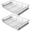 Pull-Out Wire Baskets 2 Pcs Silver 800 Mm VidaXL