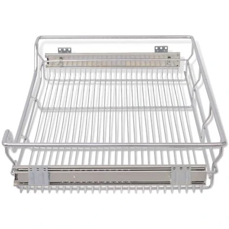 Pull-Out Wire Baskets 2 Pcs Silver 800 Mm VidaXL 5 Pull-Out Wire Baskets 2 Pcs Silver 800 Mm VidaXL - Image 5