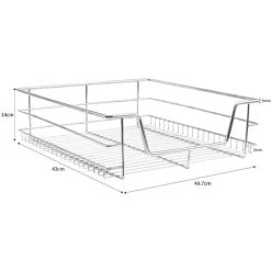 KuKoo 6 X Kitchen Pull Out Soft Close Baskets, 600mm Wide -Vonshef shop 35395527 5