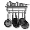 Livingandhome Wall Mounted Iron Hanging Pot Pan With 10 Hooks