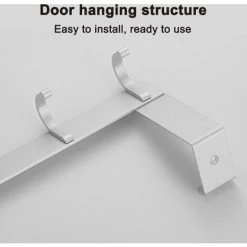 Devenirriche Door Hook Over The Door, Clothes Hooks Without Perforation Heavy-duty Organizer For Coat, Hat, Towel, Bag, Bathrobe, Umbrella - 7 Hooks, Aluminum, Reusable -Vonshef shop 35398811 5