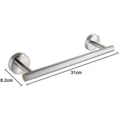 Devenirriche Hand Towel Rack Bathroom Kitchen Towel Rack Flat Cloth Hanger Drill 304 Stainless Steel RUSTPROOF Brushed Wall Rack -Vonshef shop 35399183 5