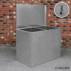 Monster Shop Large Storage Feed Bins 64L Galvanised Metal Waterproof Rodent -Vonshef shop 35839637 3