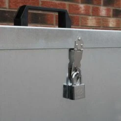 Monster Shop Large Storage Feed Bins 64L Galvanised Metal Waterproof Rodent -Vonshef shop 35839637 4