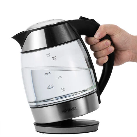 Deuba Electric Light Up Blue LED Illuminating Glass Kettle Cordless 1.8L BPA Free 3 Deuba Electric Light Up Blue LED Illuminating Glass Kettle Cordless 1.8L BPA Free - Image 3