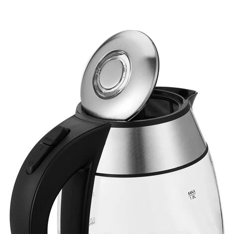 Deuba Electric Light Up Blue LED Illuminating Glass Kettle Cordless 1.8L BPA Free 5 Deuba Electric Light Up Blue LED Illuminating Glass Kettle Cordless 1.8L BPA Free - Image 5