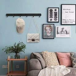 Devenirriche Wall Coat Rack , Coat Hooks Design Stainless Steel Coat Racks, Solid Bathroom Hooks For Bedroom Office Black (5 Hook) -Vonshef shop 36840702 5