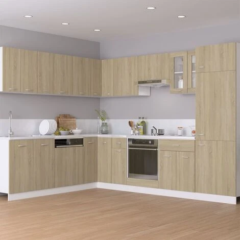 Hanging Corner Cabinet Sonoma Oak 57x57x60 Cm Engineered Wood VidaXL 4 Hanging Corner Cabinet Sonoma Oak 57x57x60 Cm Engineered Wood VidaXL - Image 4
