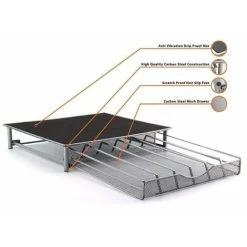 Garden Mile Dolce Gusto Coffee Pod Holder,Stacking 36 Capsule Coffee Pod Storage Drawer,Stainless Steel Frame With Anti Vibration Non Slip Surface,dolce Gusto Coffee Pod Stand In Black -Vonshef shop 37824189 3