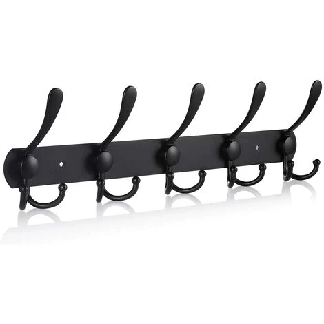 Devenirriche Stainless Steel Wall Coat Rack, Coat Hooks Coat Rack Wall Hook For Hat Towel (15 Hooks, Matte Black) 1 Devenirriche Stainless Steel Wall Coat Rack, Coat Hooks Coat Rack Wall Hook For Hat Towel (15 Hooks, Matte Black)