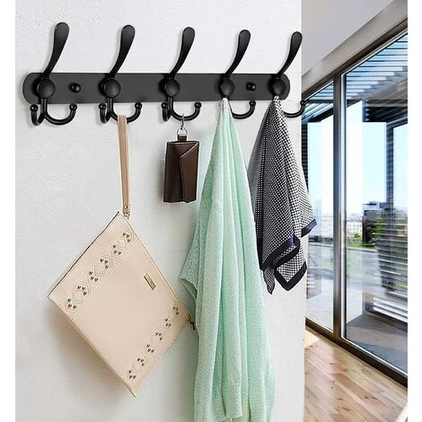 Devenirriche Stainless Steel Wall Coat Rack, Coat Hooks Coat Rack Wall Hook For Hat Towel (15 Hooks, Matte Black) 5 Devenirriche Stainless Steel Wall Coat Rack, Coat Hooks Coat Rack Wall Hook For Hat Towel (15 Hooks, Matte Black) - Image 5