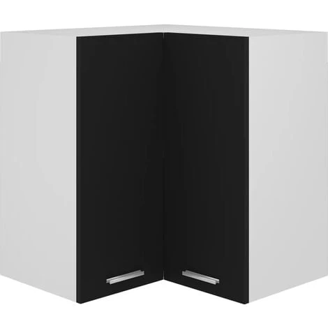 Hanging Corner Cabinet Black 57x57x60 Cm Engineered Wood VidaXL 1 Hanging Corner Cabinet Black 57x57x60 Cm Engineered Wood VidaXL