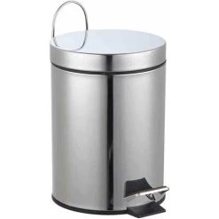 LEWIS'S 3L Stainless Steel Pedal Bin