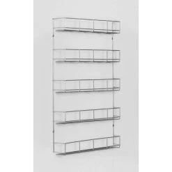 MARCO PAUL Wall Mounted Spice Rack, Metal Chrome - Easily Attachable Cupboard Spice Organiser With Screws Great For Kitchen Cabinets Or Cabinet Doors – 5 Tier Spice Rack 7 MARCO PAUL Wall Mounted Spice Rack, Metal Chrome - Easily Attachable Cupboard Spice Organiser With Screws Great For Kitchen Cabinets Or Cabinet Doors – 5 Tier Spice Rack -Vonshef shop 38418829 3