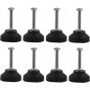 SOEKAVIA Adjustable Feet Levelers Adjustable Leveling Furniture Guard Adjusting Screws M8 Adjustable Cabinet Laying Leveling Feet Leveling Screw-on Foot For Furniture Feet And Machines Capacity 8 Pieces SOEKAV