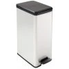 Curver Slim Line Stainless Steel Effect Deco Pedal Bin 40L - 213298