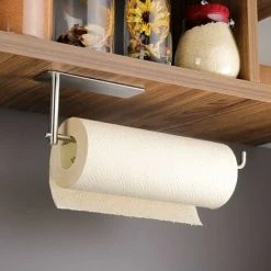 LITZEE Roll Holder Without Drilling Roll Holder Underneath The Cabinet Fastening Sturdy Paper Roll Holder In Stainless Steel 7 LITZEE Roll Holder Without Drilling Roll Holder Underneath The Cabinet Fastening Sturdy Paper Roll Holder In Stainless Steel -Vonshef shop 42947162 3