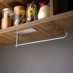 LITZEE Roll Holder Without Drilling Roll Holder Underneath The Cabinet Fastening Sturdy Paper Roll Holder In Stainless Steel 8 LITZEE Roll Holder Without Drilling Roll Holder Underneath The Cabinet Fastening Sturdy Paper Roll Holder In Stainless Steel -Vonshef shop 42947162 4