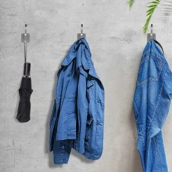 SOEKAVIA Self Adhesive Hook Rustproof Stainless Steel Wall Mount Towel Coat Sticky Hanger Rack For Bathroom Kitchen Office Toilet 4 Packs -Vonshef shop 43187680 5