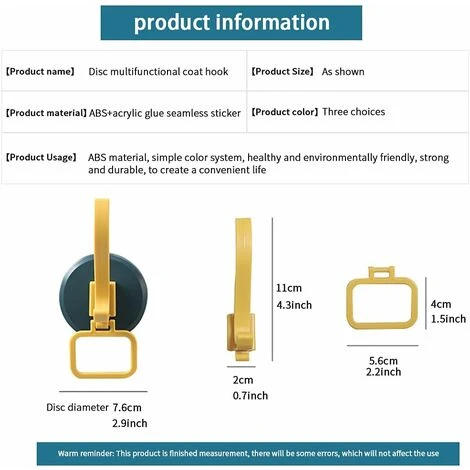 SOEKAVIA Self Adhesive Hooks 3 Pieces, Robe Bath Towel Hooks, Plastic Wall Hanger Waterproof (White Blue Black) 2 SOEKAVIA Self Adhesive Hooks 3 Pieces, Robe Bath Towel Hooks, Plastic Wall Hanger Waterproof (White Blue Black) - Image 2