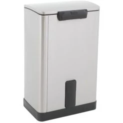 Pedal Bin E-Cube 40 L Matte Silver EKO -Vonshef shop 43273009 3