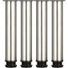 LITZEE 4 Pcs Adjustable Legs 250mm Height Cabinet Legs Table Legs Furniture Legs, Stainless Steel Adjustable Height 0-15mm Come With Stainless Steel Screws