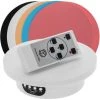 PrimeMatik - Electric Rotating Turntable 16cm White With Remote Control, With 5 Coloured Panels