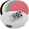 PrimeMatik - Electric Rotating Turntable 20cm White With Remote Control, With 5 Coloured Panels